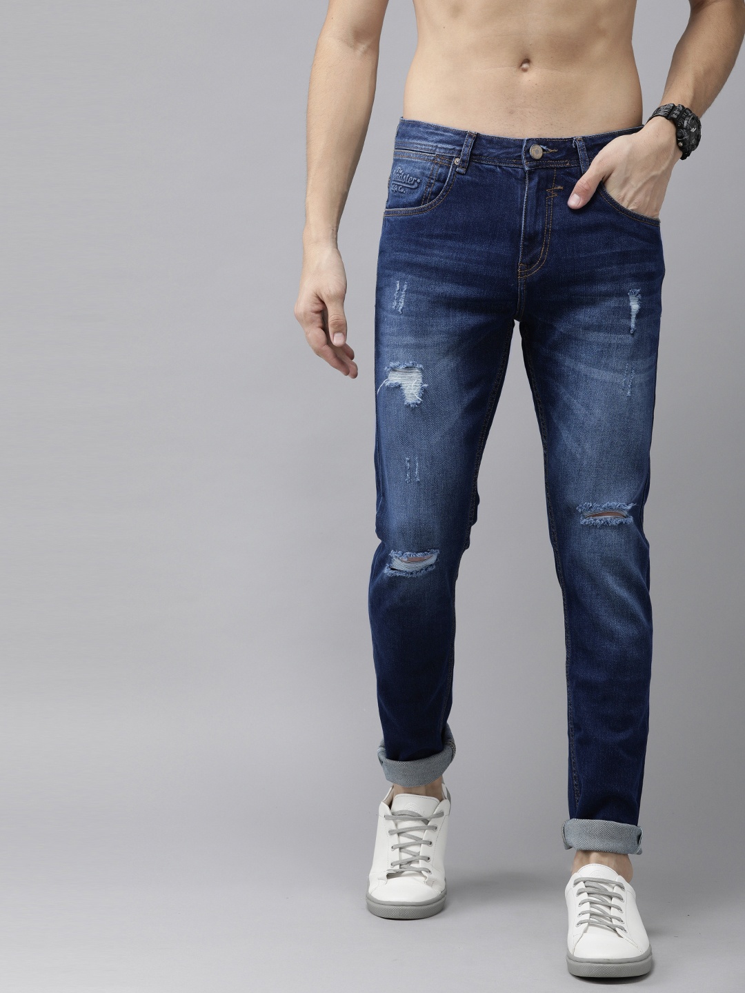 

Roadster Men Blue Regular Fit Mid-Rise Mildly Distressed Jeans