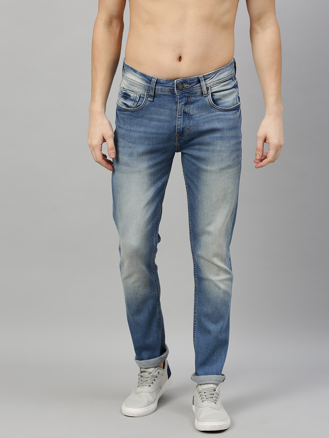 

Roadster Men Blue Skinny Fit Mid-Rise Clean Look Jeans