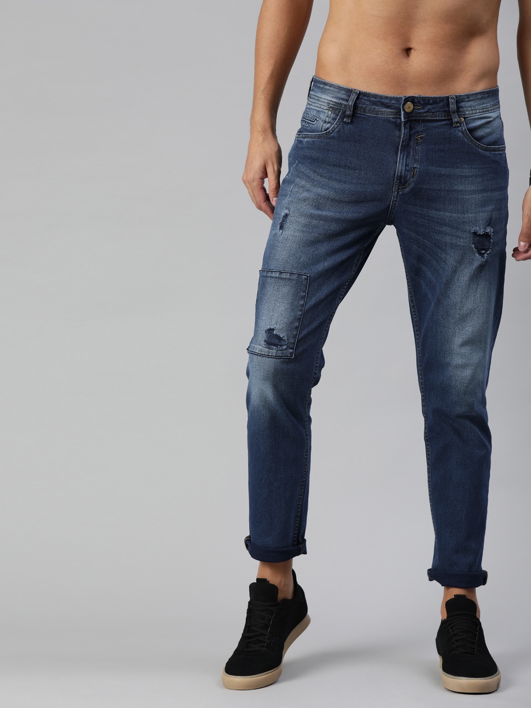 

Roadster Men Blue Slim Tapered Fit Mid-Rise Mildly Distressed Stretchable Jeans