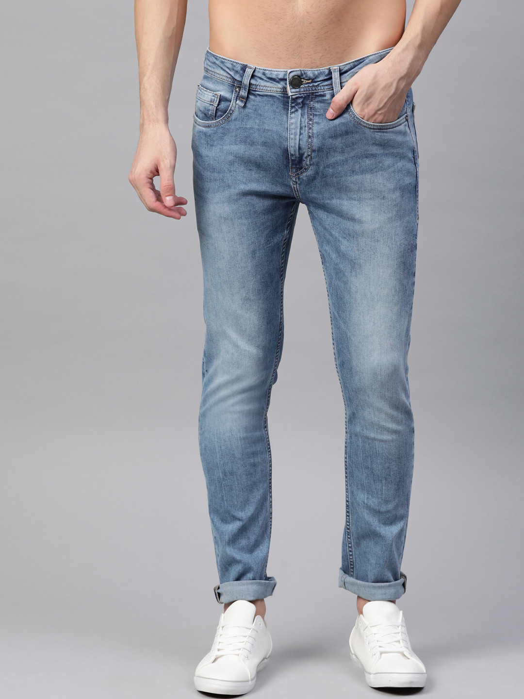 

Roadster Men Blue Skinny Fit Mid-Rise Clean Look Jeans