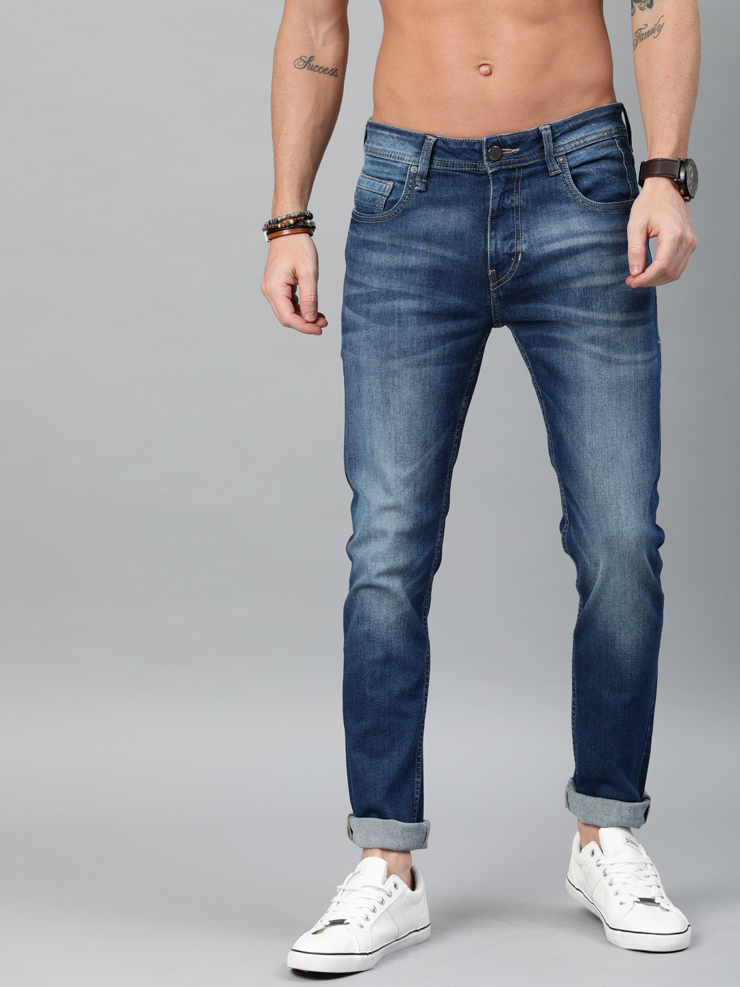 

Roadster Men Blue Skinny Fit Mid-Rise Clean Look Stretchable Jeans