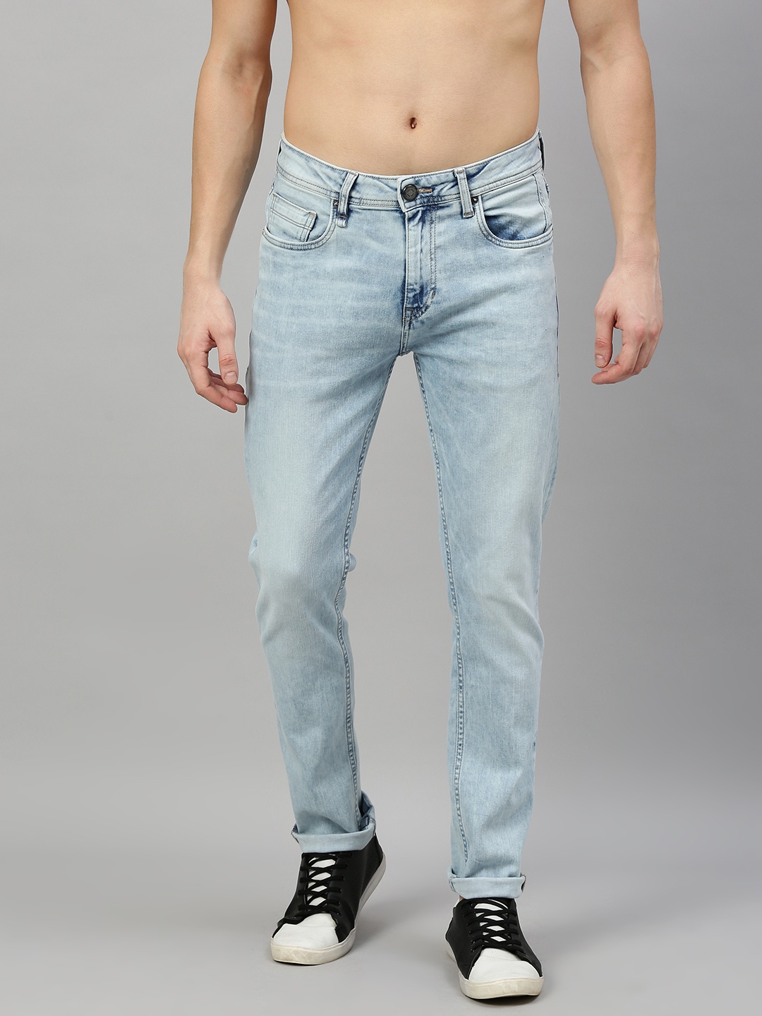 

Roadster Men Blue Skinny Fit Mid-Rise Clean Look Stretchable Jeans
