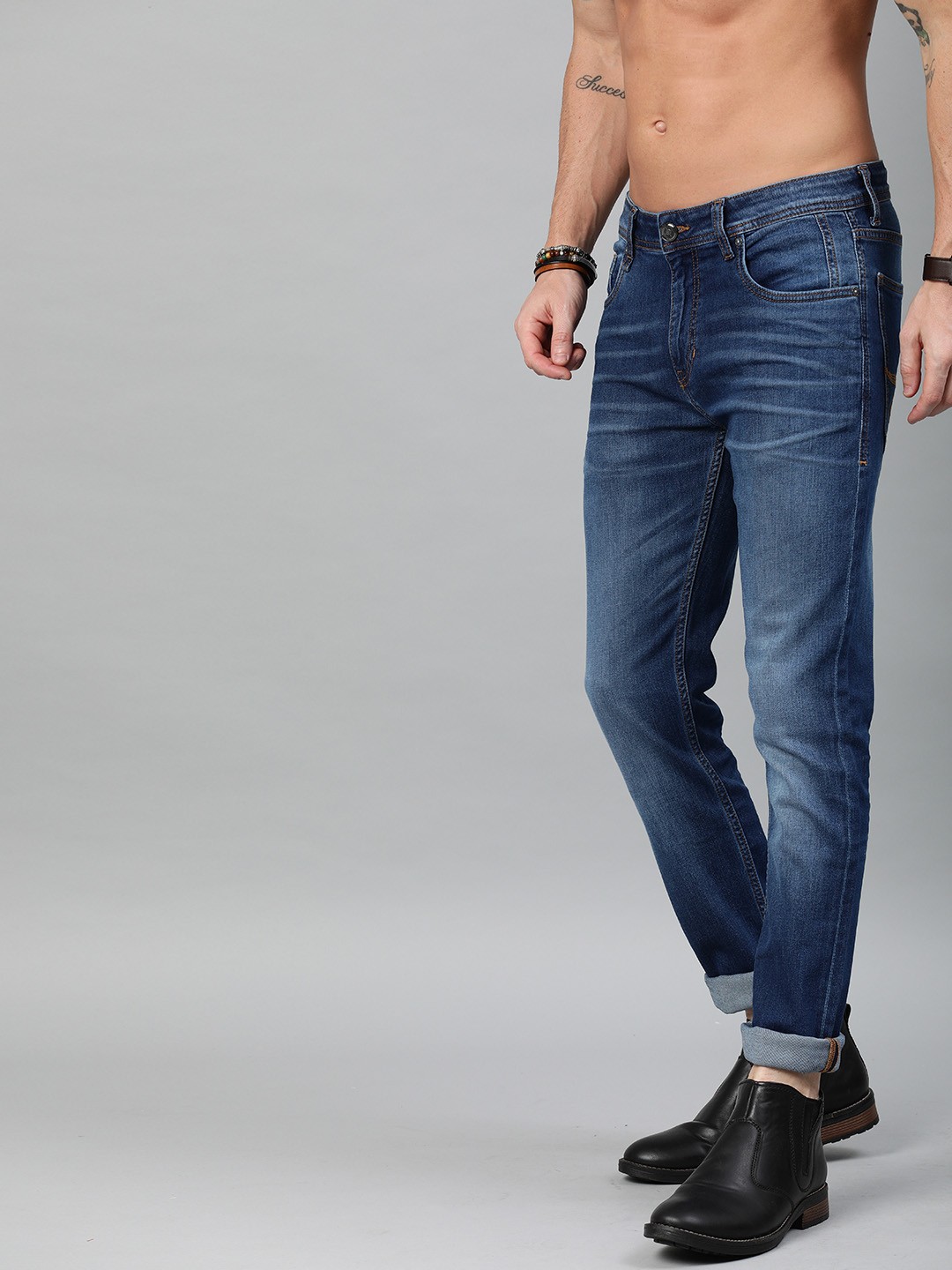 

Roadster Men Blue Skinny Fit Mid-Rise Clean Look Stretchable Jeans