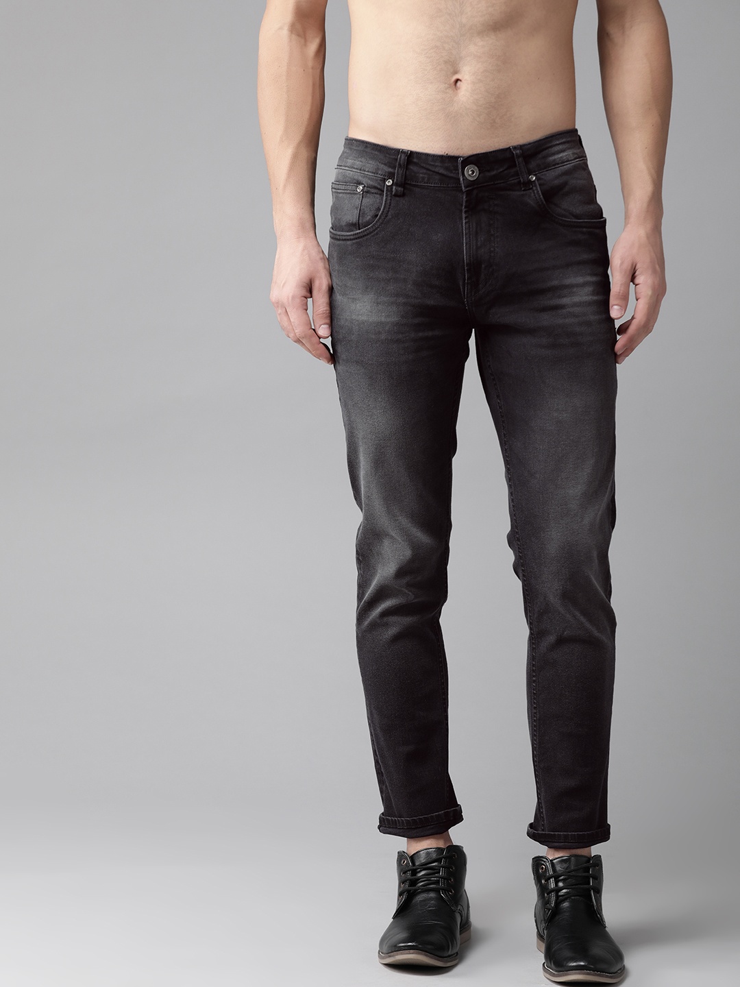 

Roadster Men Black Skinny Fit Mid-Rise Clean Look Stretchable Jeans