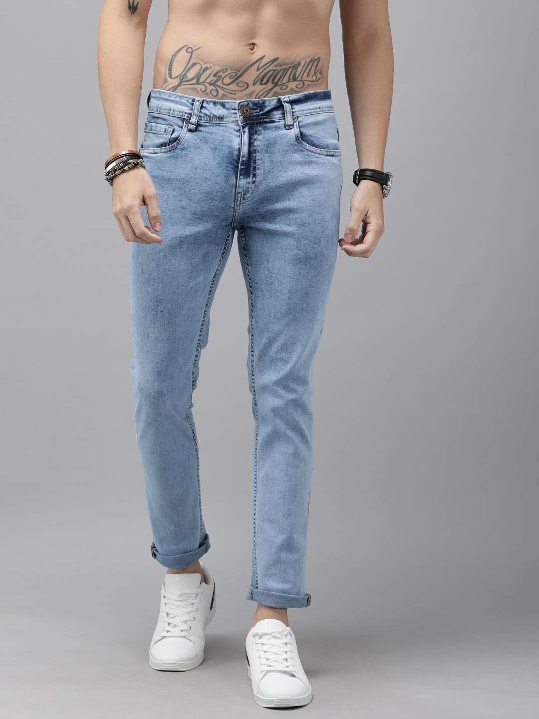 

Roadster Men Blue Skinny Fit Mid-Rise Clean Look Stretchable Jeans