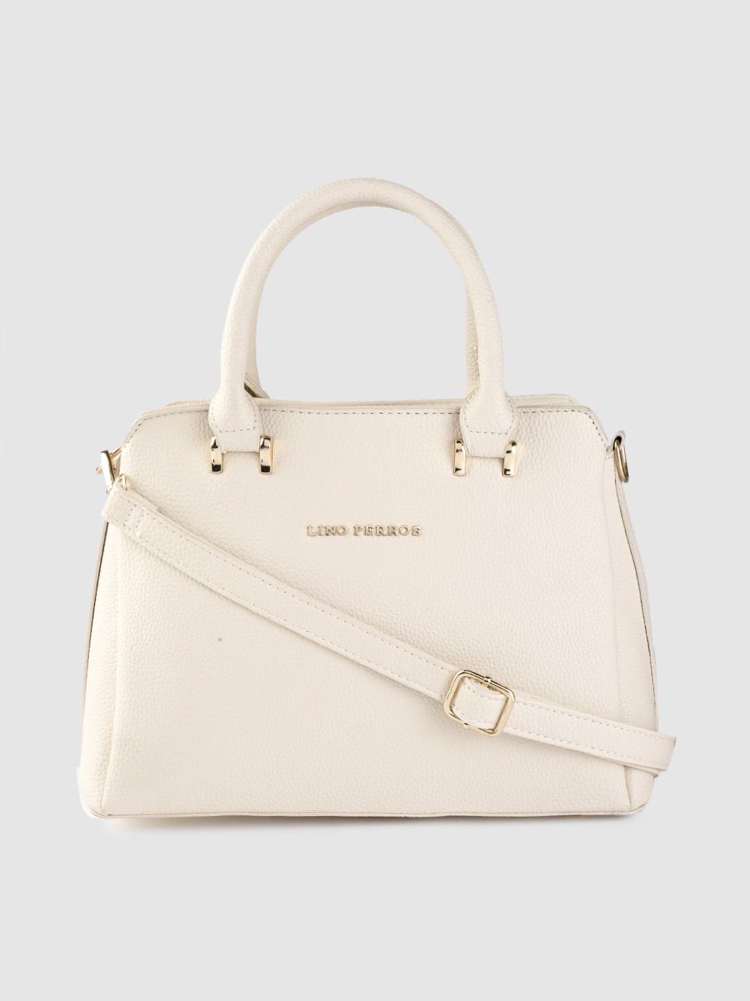 

Lino Perros Off-White Solid Handheld Bag