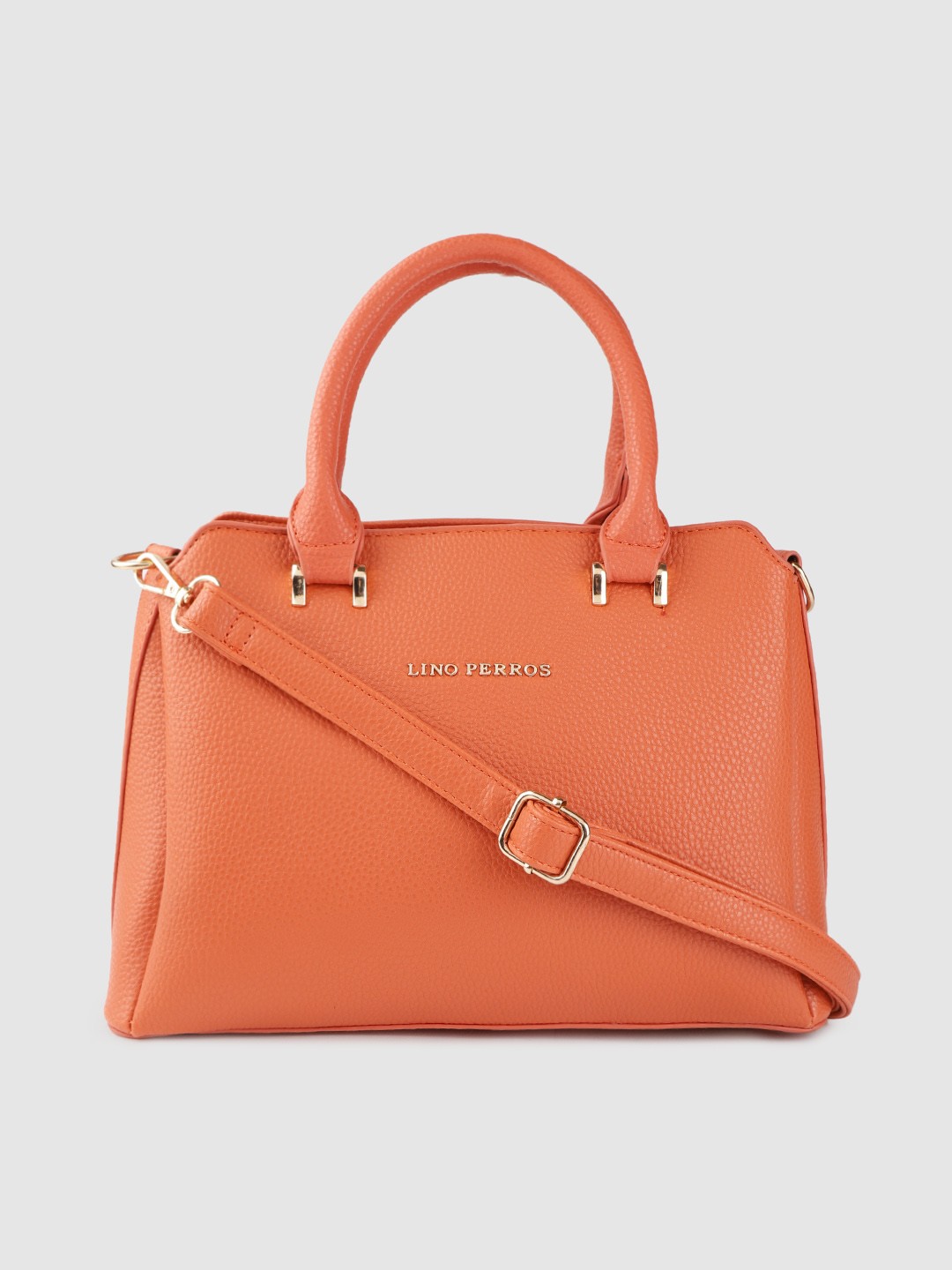 

Lino Perros Orange Solid Handheld Bag