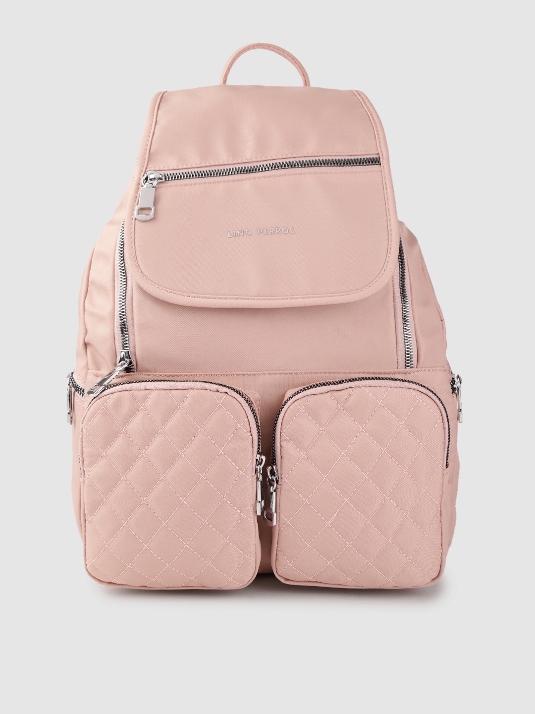 

Lino Perros Women Pink Solid Backpack