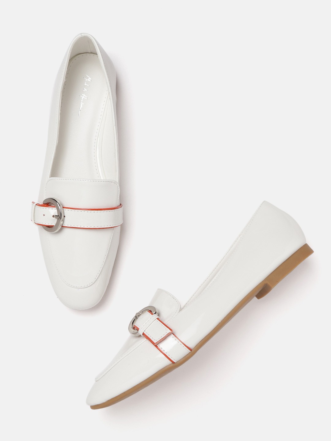 

Mast & Harbour Women White Solid Ballerinas
