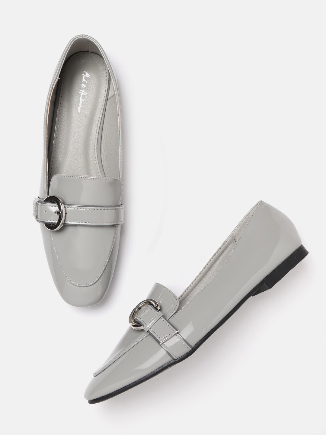 

Mast & Harbour Women Grey Solid Ballerinas