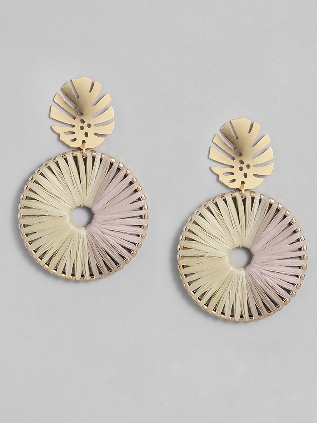 

DressBerry Gold-Plated Circular Drop Earrings