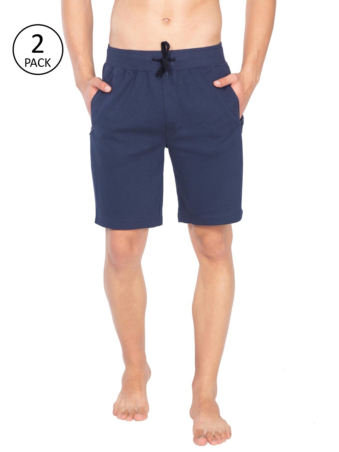 

Jockey Men Pack of 2 Solid Lounge Shorts, Navy blue