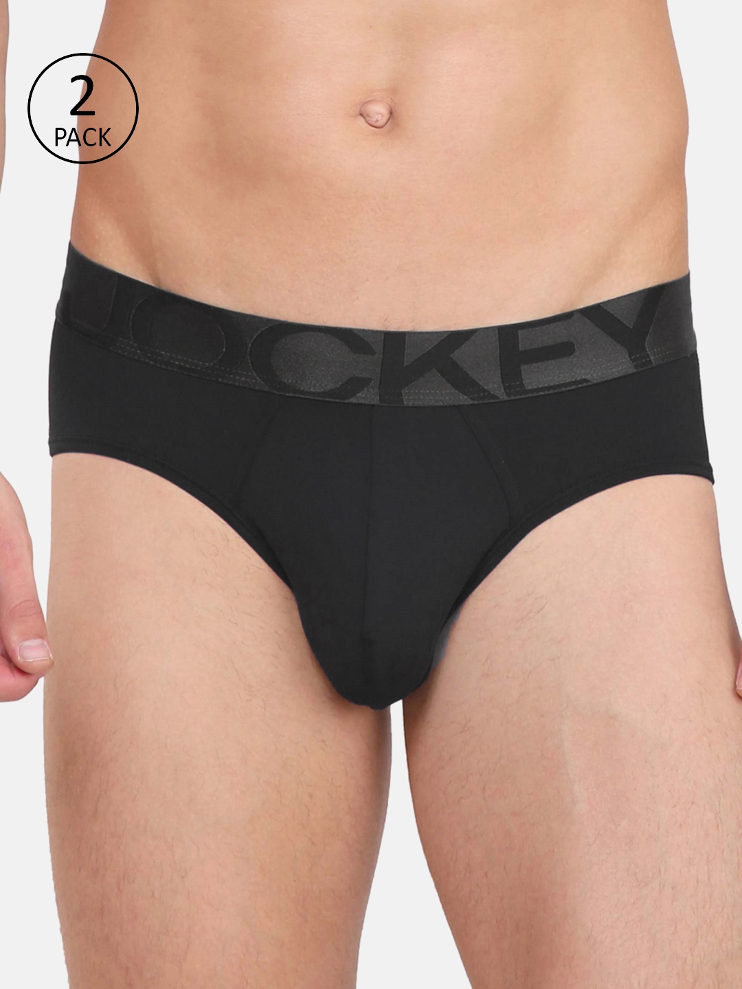 

Jockey Men Pack Of 2 Black Solid Briefs IC27-0105