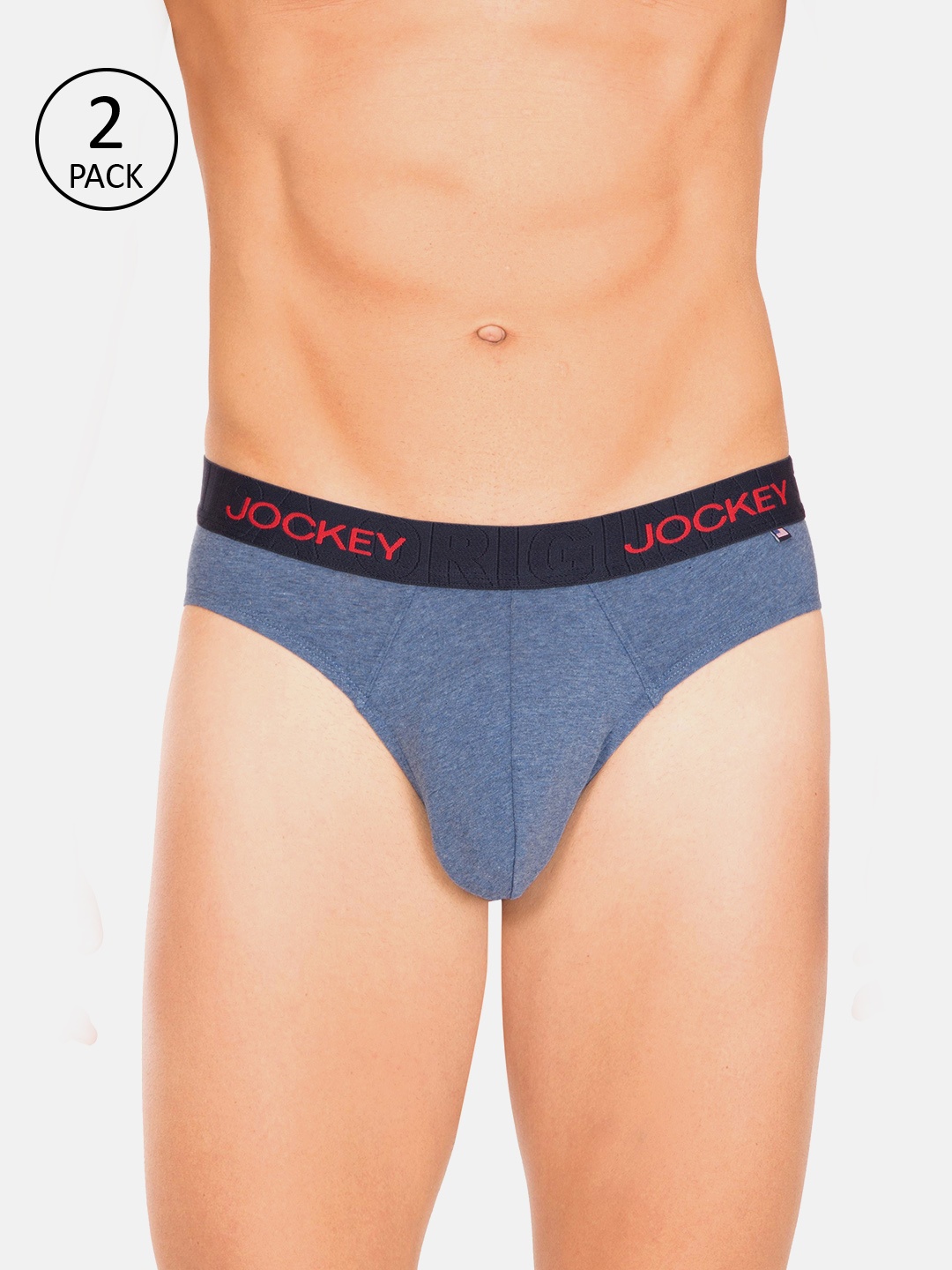 

Jockey Men Blue Solid Pack Of 2 Briefs US59-0105