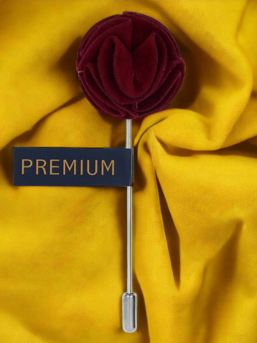 

PELUCHE Unisex Maroon The Dahlia Flower Lapel Pin