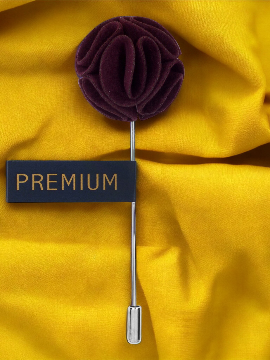 

PELUCHE Unisex Purple & Silver-Toned The Dahlia Flower Lapel Pin