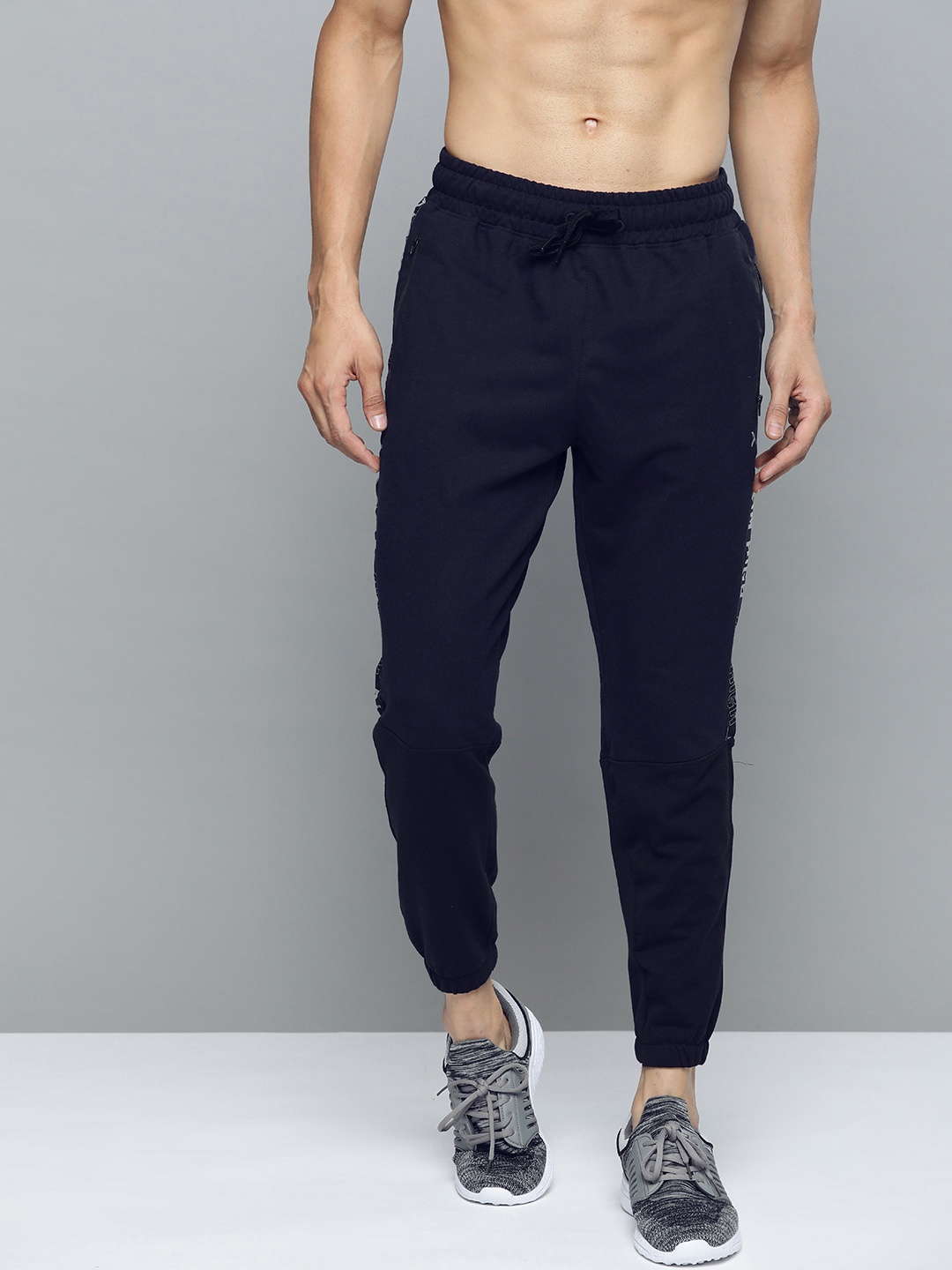 

HRX by Hrithik Roshan Men Navy Blue Anthracite Solid Slim Fit Training Joggers