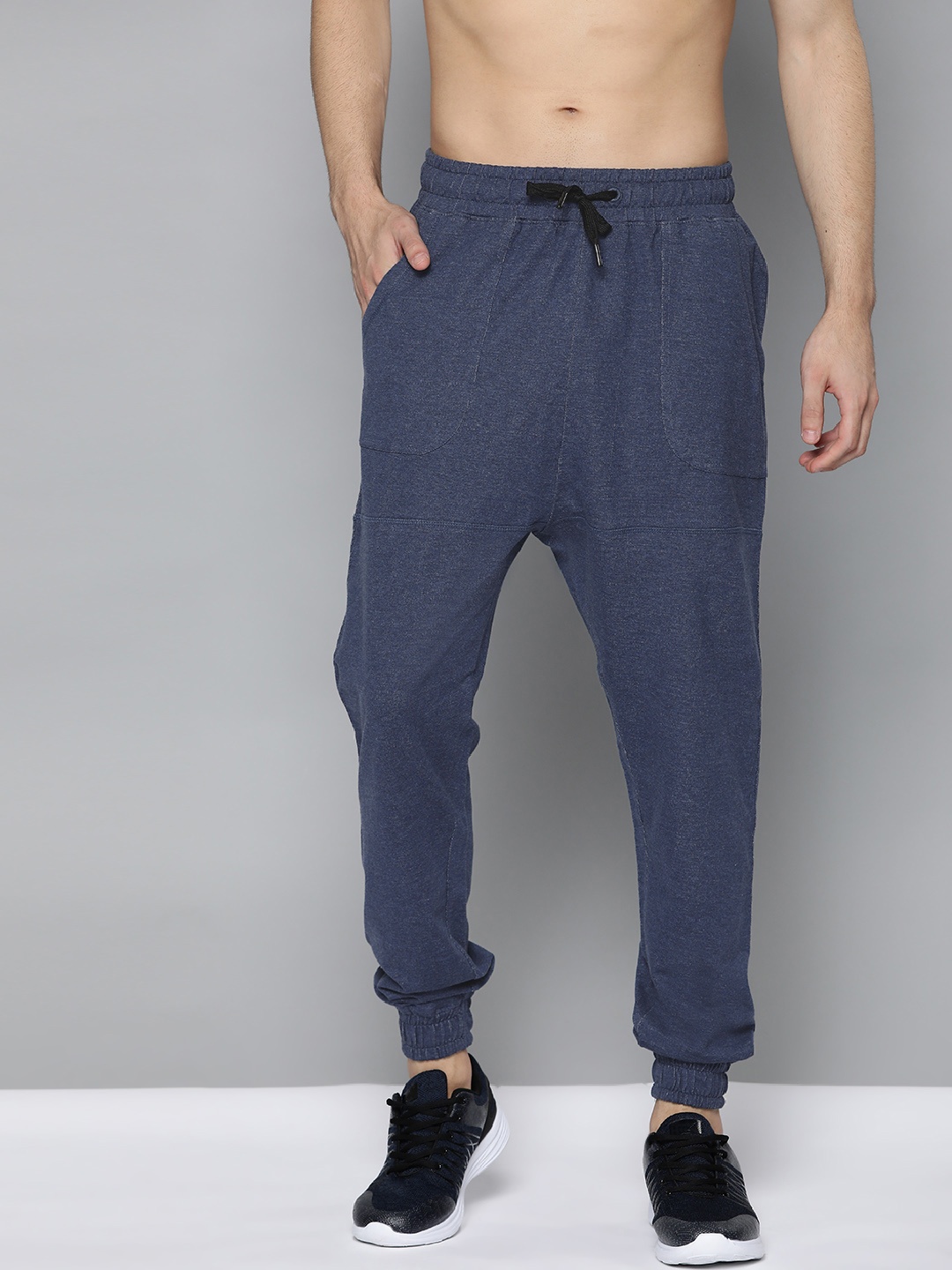 

HRX by Hrithik Roshan Men Navy Melange Solid Slim fit Training Jogger, Navy blue