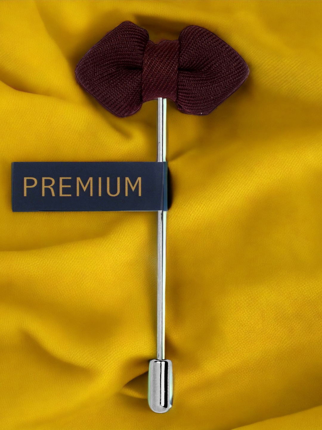 

PELUCHE Unisex Brown Mini Bow Brooch Lapel Pin