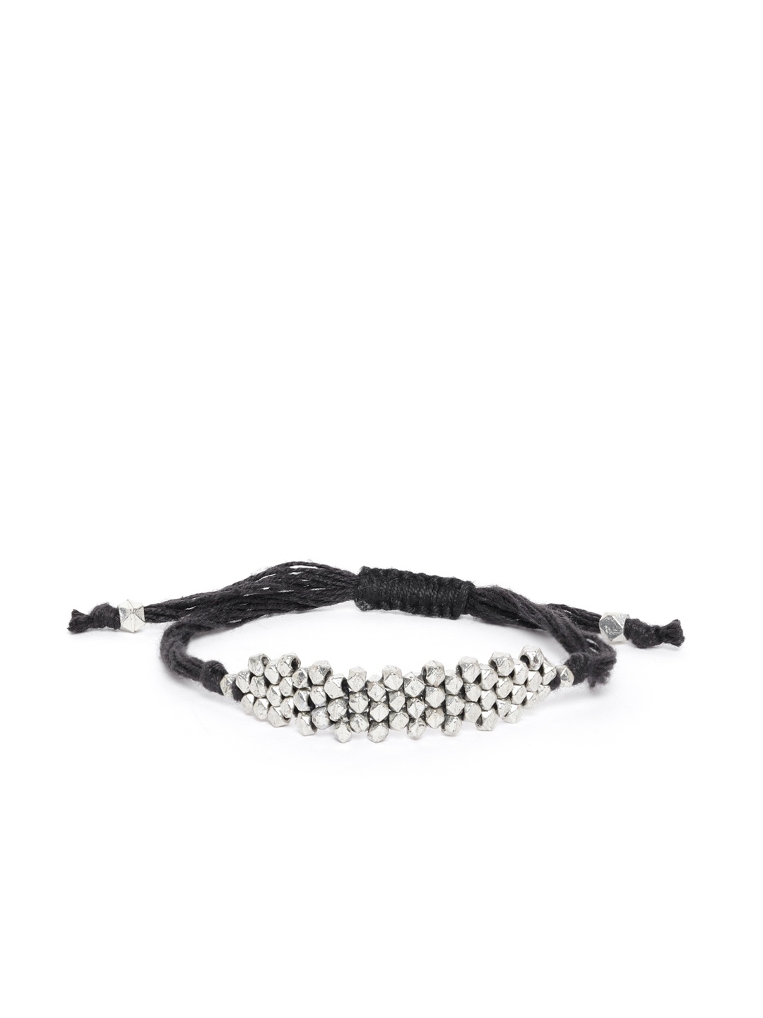 

RICHEERA Black Silver-Plated Bracelet