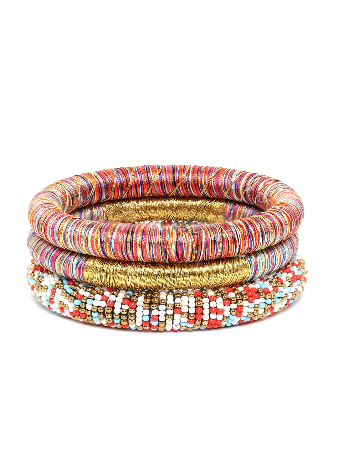 

RICHEERA Set of 3 Multicoloured Bangles, Multi