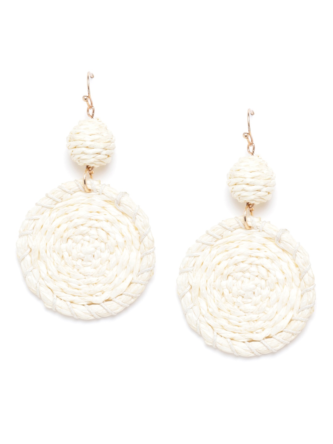 

RICHEERA Off-White Circular Drop Earrings