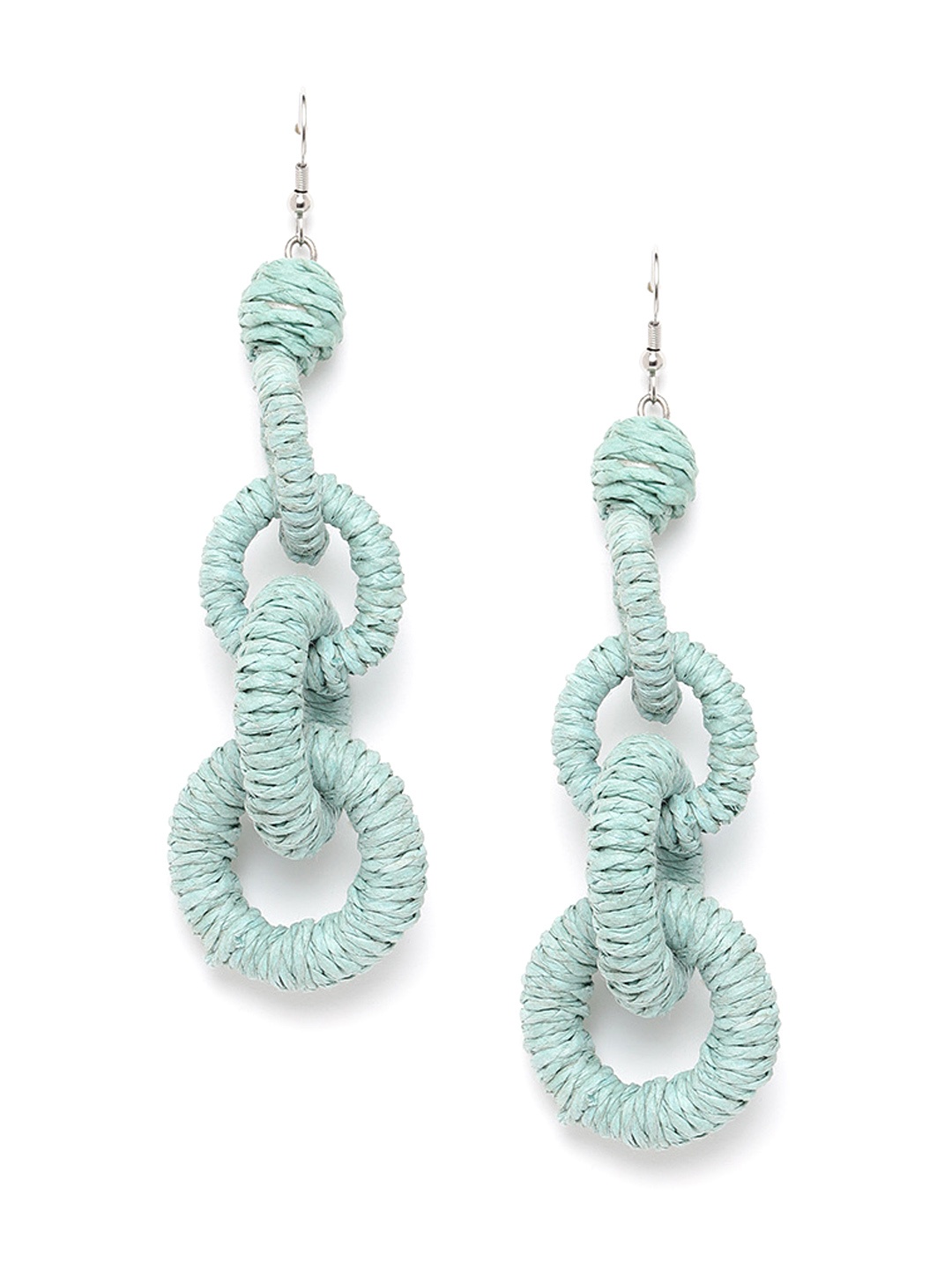 

RICHEERA Mint Green Circular Drop Earrings