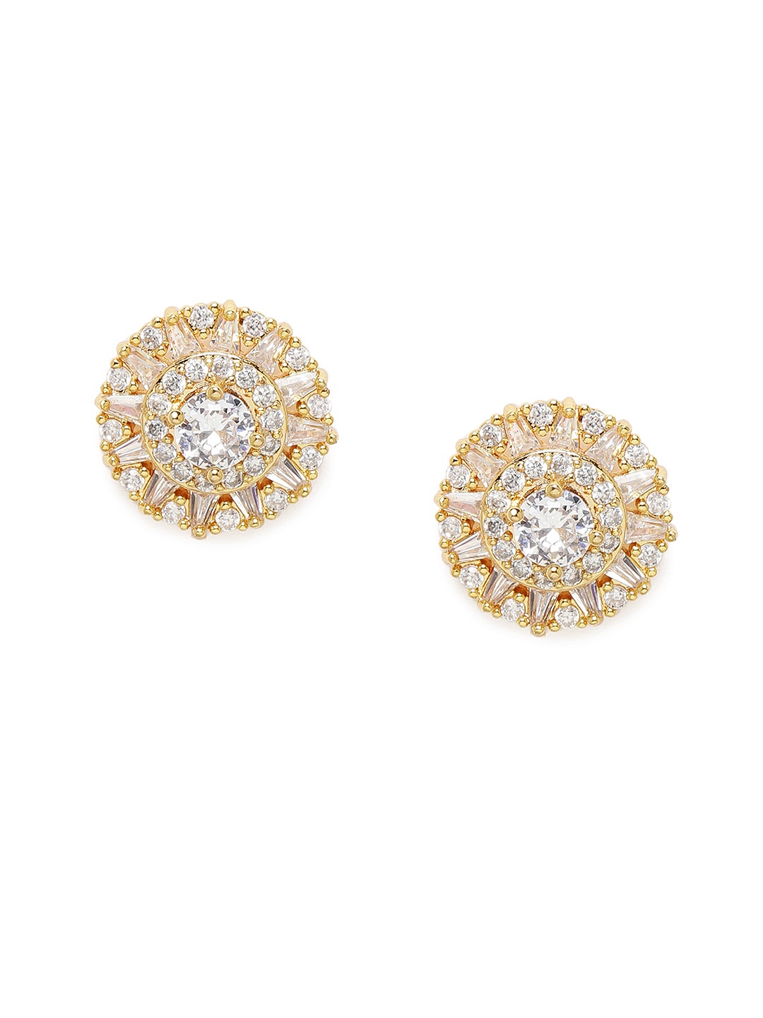 

Amavi Gold-Toned Floral Circular Studs
