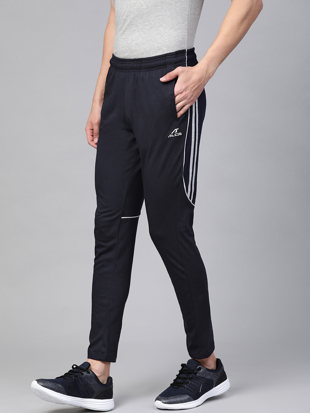 

Alcis Men Navy Blue Straight Fit Solid Track Pants