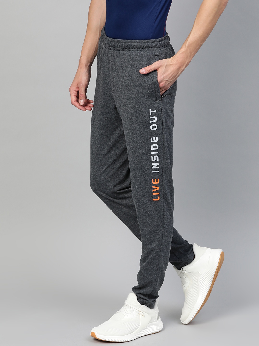 

Alcis Men Charcoal Grey Slim Fit Solid Track Pants