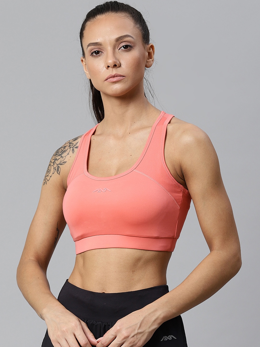 

Alcis Pink X Nari Solid Non-Wired Lightly Padded Training Sports Bra WAL12U2