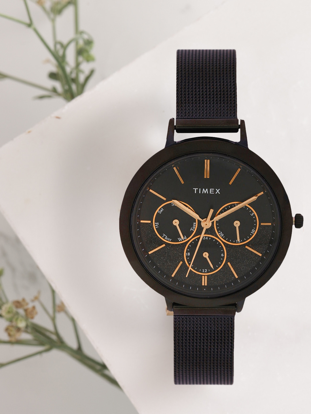 

Timex Women Black Multifunction Analogue Watch - TWEL14501