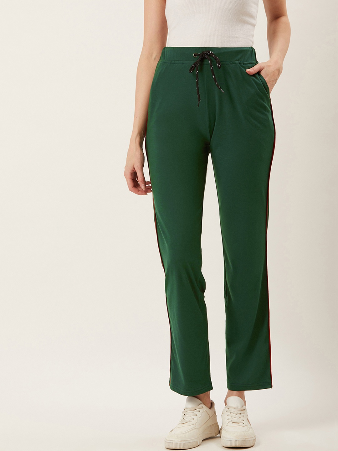 

Alsace Lorraine Paris Women Green Solid Track Pants