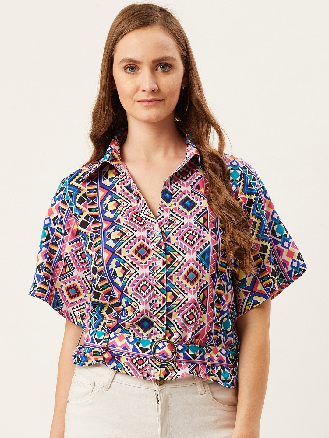 

Alsace Lorraine Paris Women Multicoloured Regular Fit Printed Casual Shirt, Multi