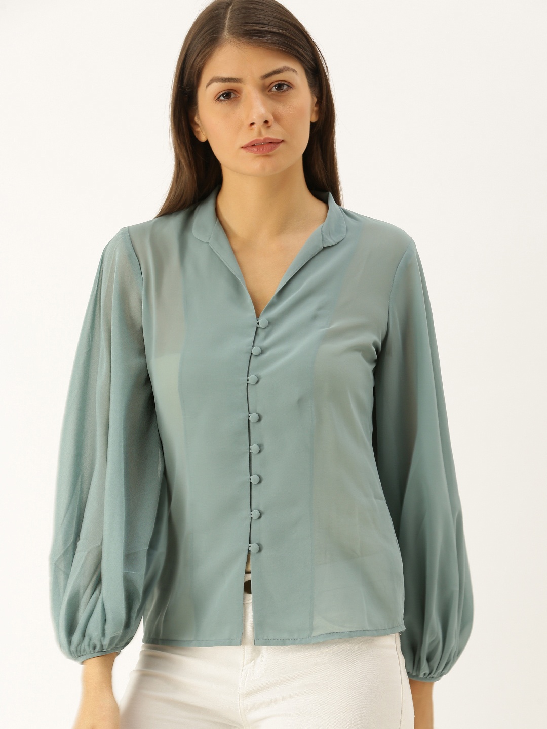 

MABISH by Sonal Jain Women Blue Solid Top
