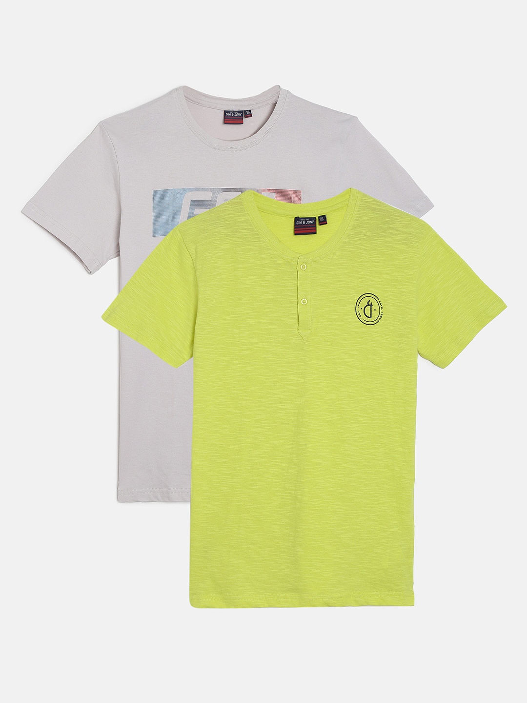 

Gini and Jony Boys Pack Of 2 T-shirts, Lime green