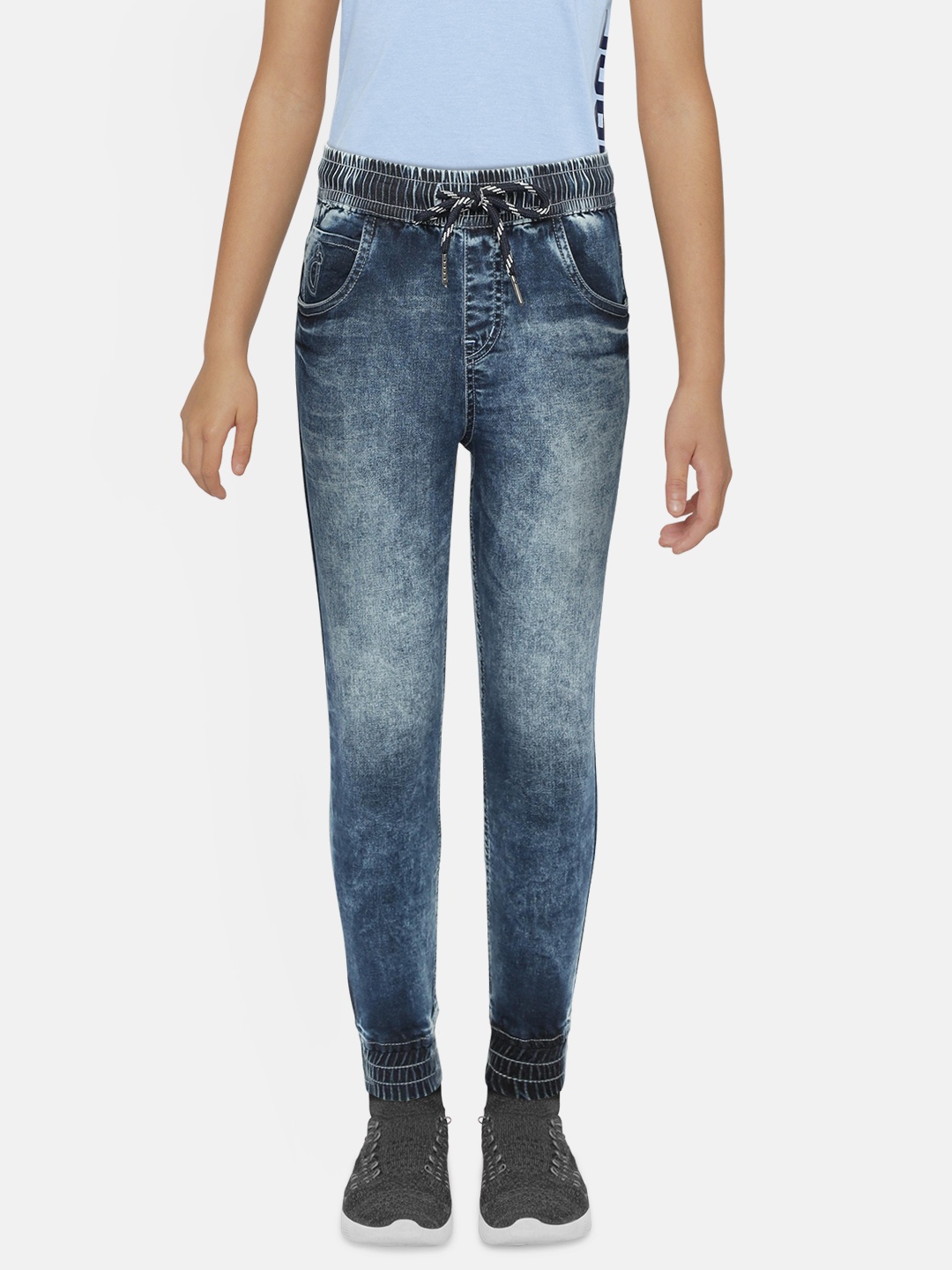 

Gini and Jony Boys Blue Jogger Fit Mid-Rise Clean Look Stretchable Jeans
