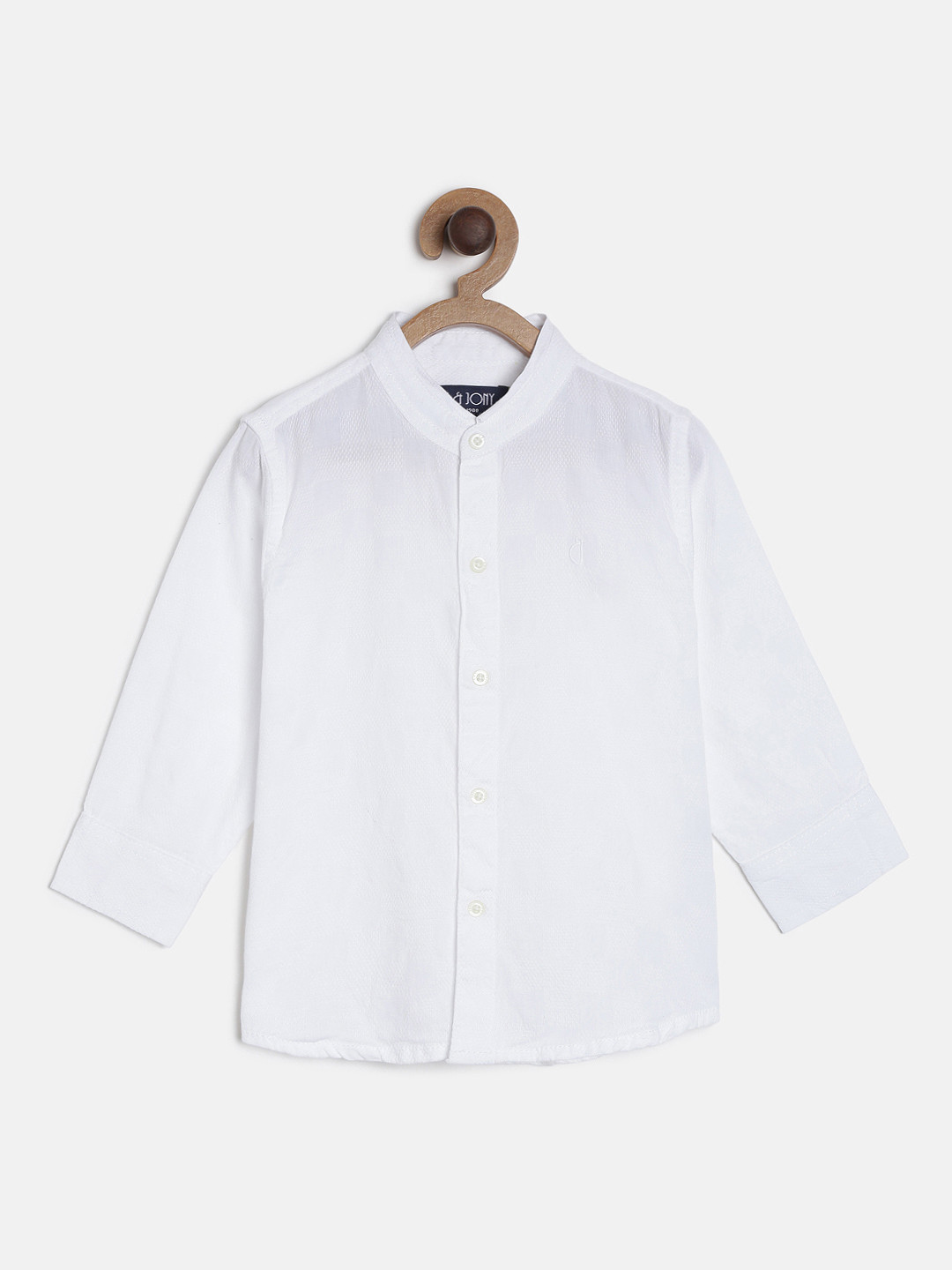 

Gini and Jony Boys White Slim Fit Self-Design Casual Shirt