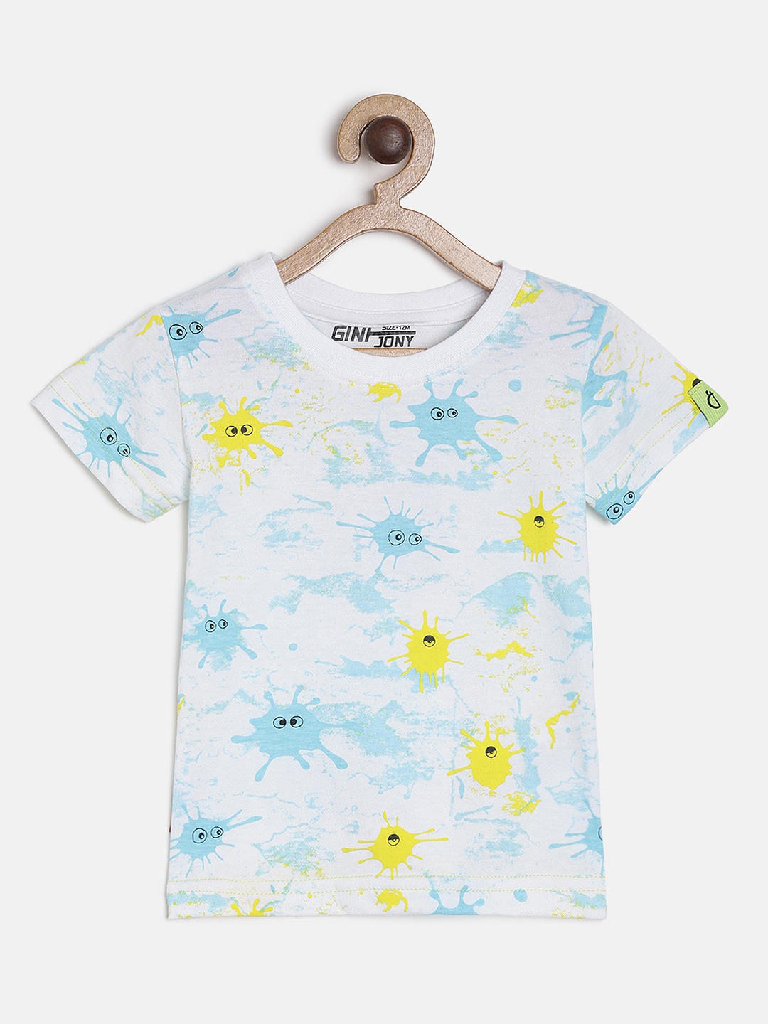 

Gini and Jony Boys Multicoloured Printed Round Neck T-shirt, Multi