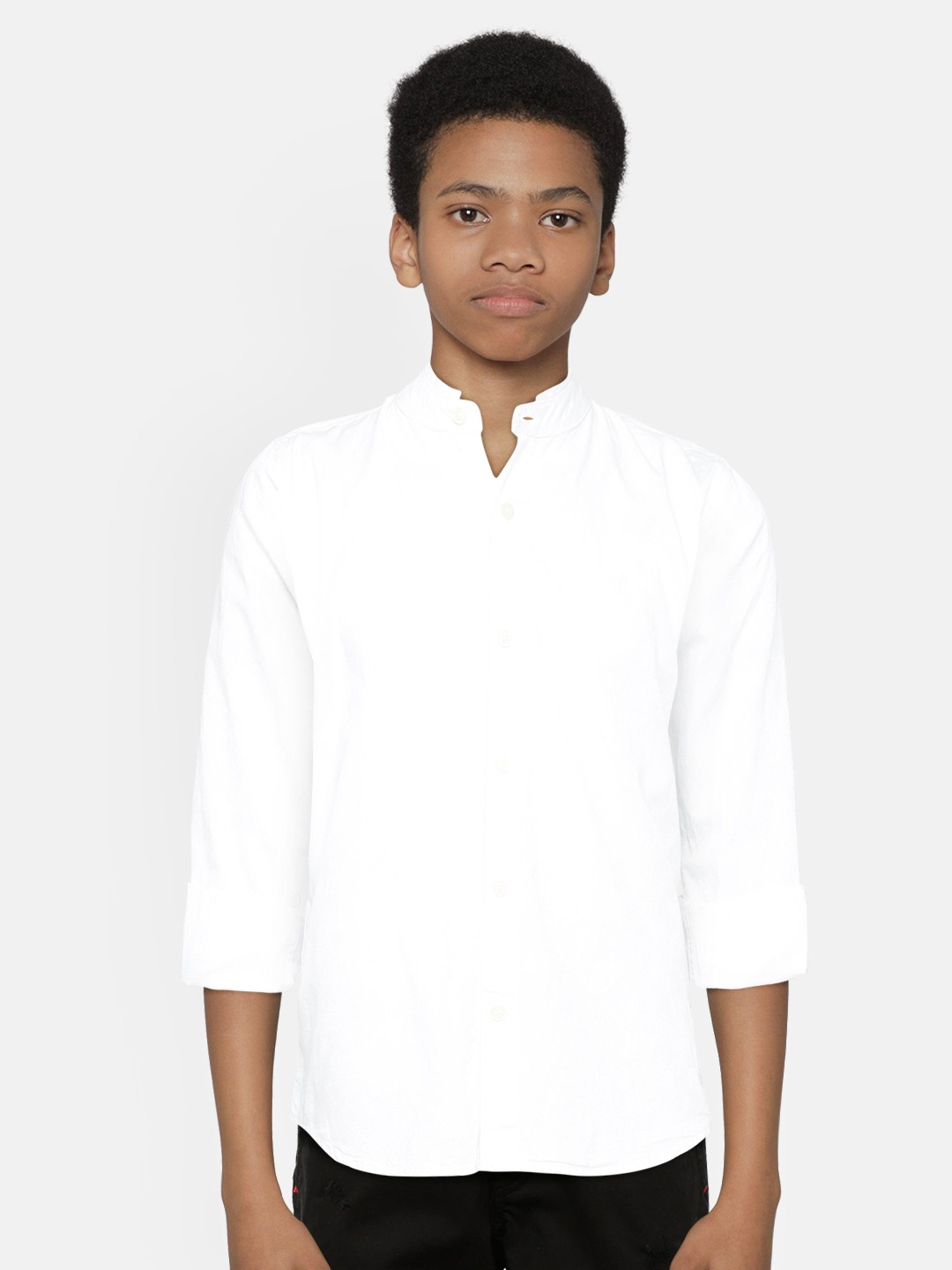 

Gini and Jony Boys White Regular Fit Self-Design Casual Shirt