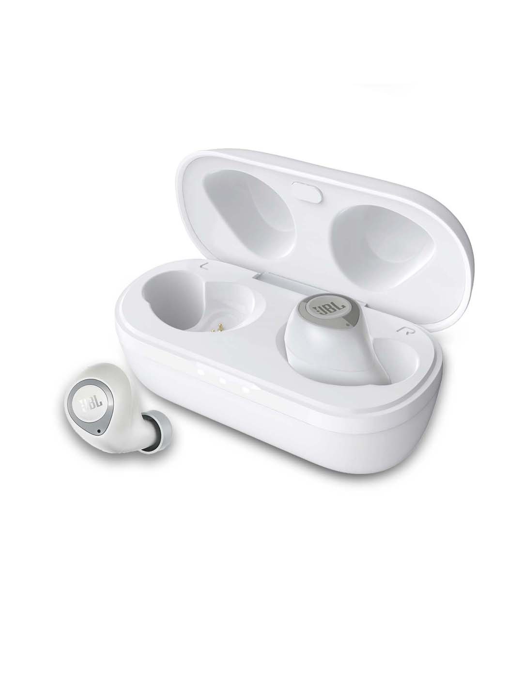 

JBL White T100TWS Pure Bass In-Ear Wireless Headphones With Voice Assistant