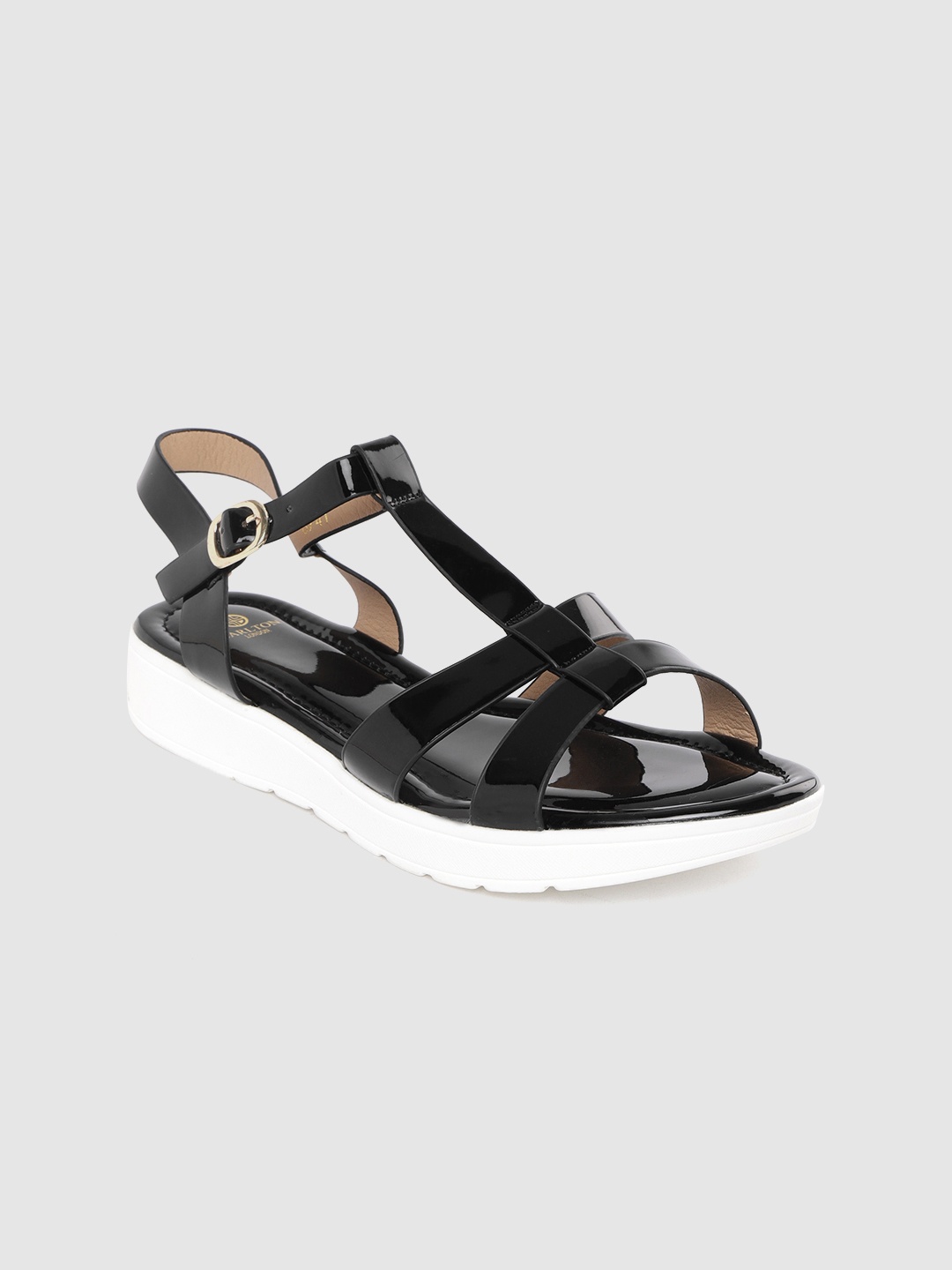 

Carlton London Women Pink Solid Flatforms, Black