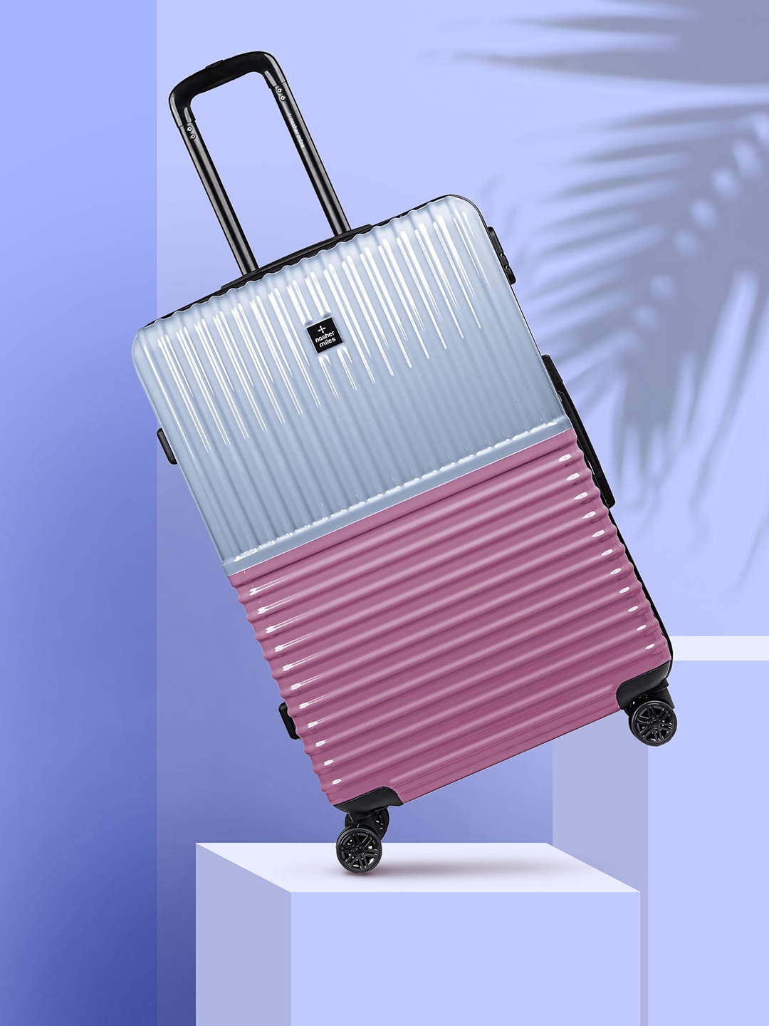 

Nasher Miles Istanbul Hard-Sided ABS and PC Large Silver RoseGold Trolley Bag 28Inch 75cm, Multi