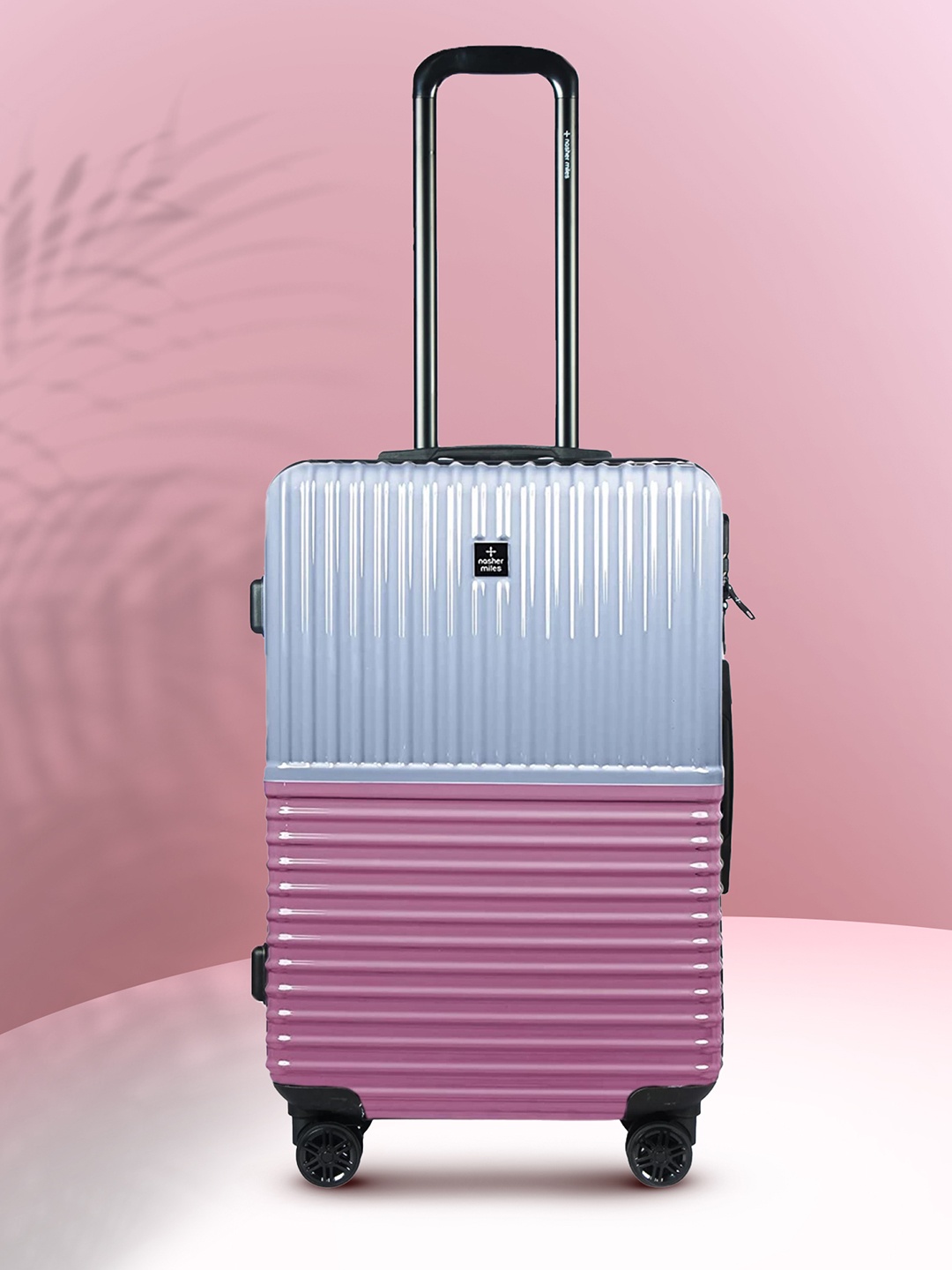 

Nasher Miles Istanbul Hard-Sided ABS and PC Medium Silver RoseGold Trolley Bag 24Inch 65cm, Multi