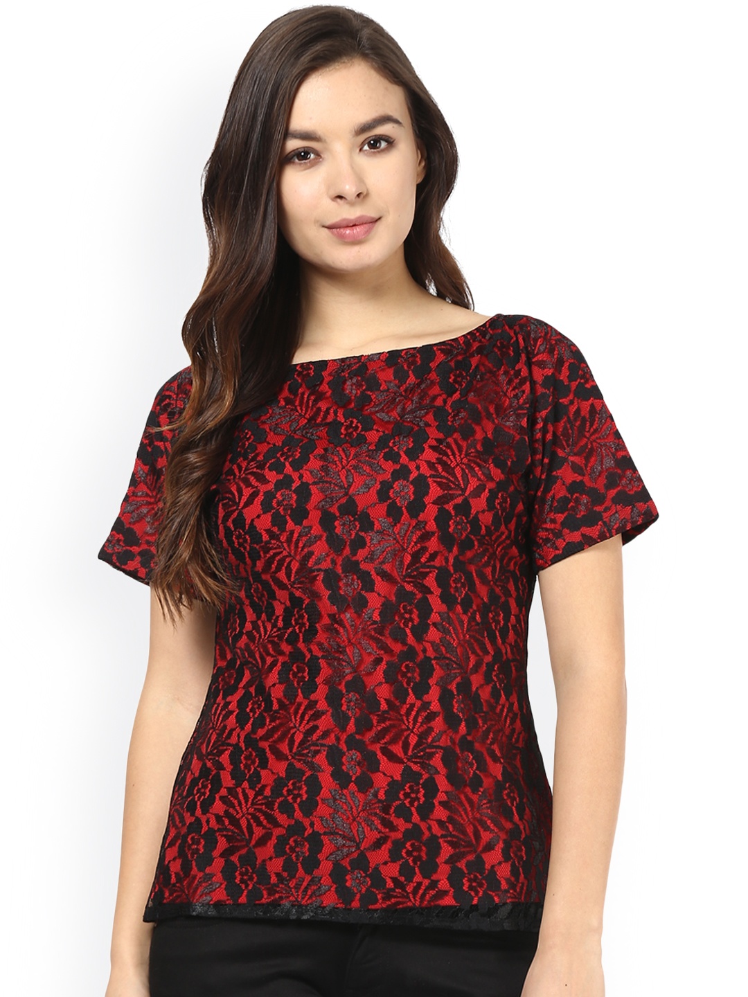 

Abiti Bella Red LaceTop