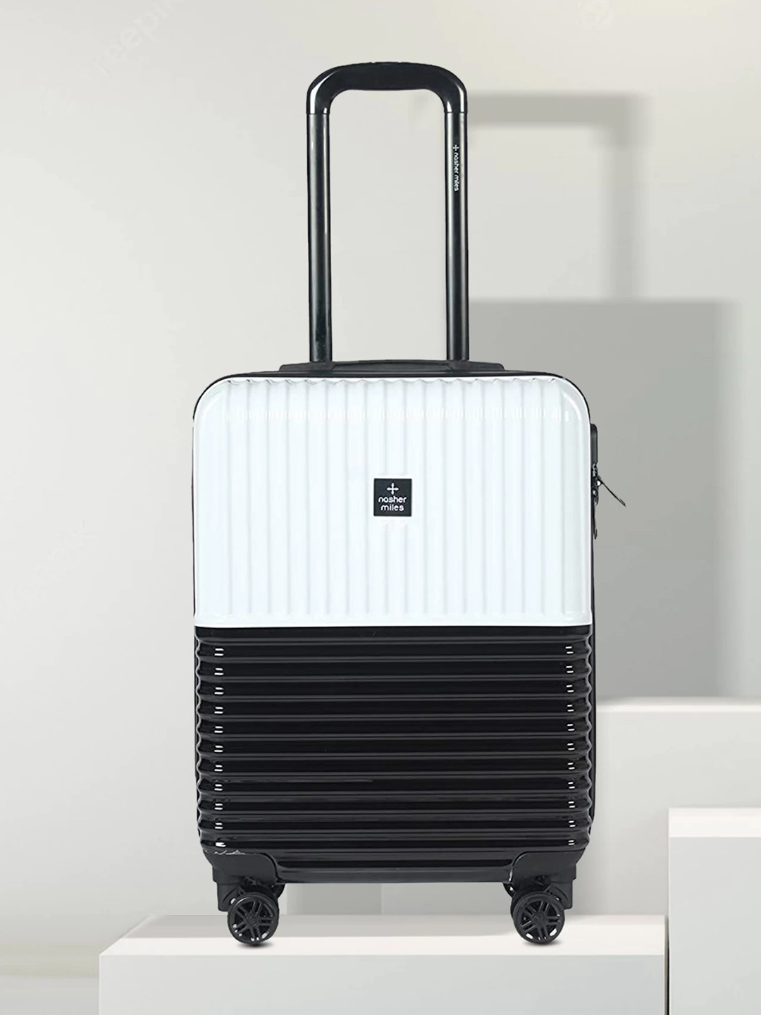 

Nasher Miles Istanbul Hard-Sided ABS and PC Cabin Black White Trolley Bag - 20Inch 55cm