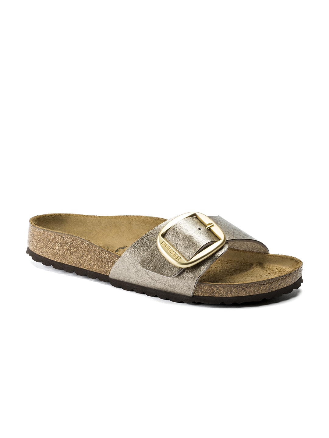 

Birkenstock Women Brown Solid Madrid Birko-Flor Open Toe Narrow Width Flats
