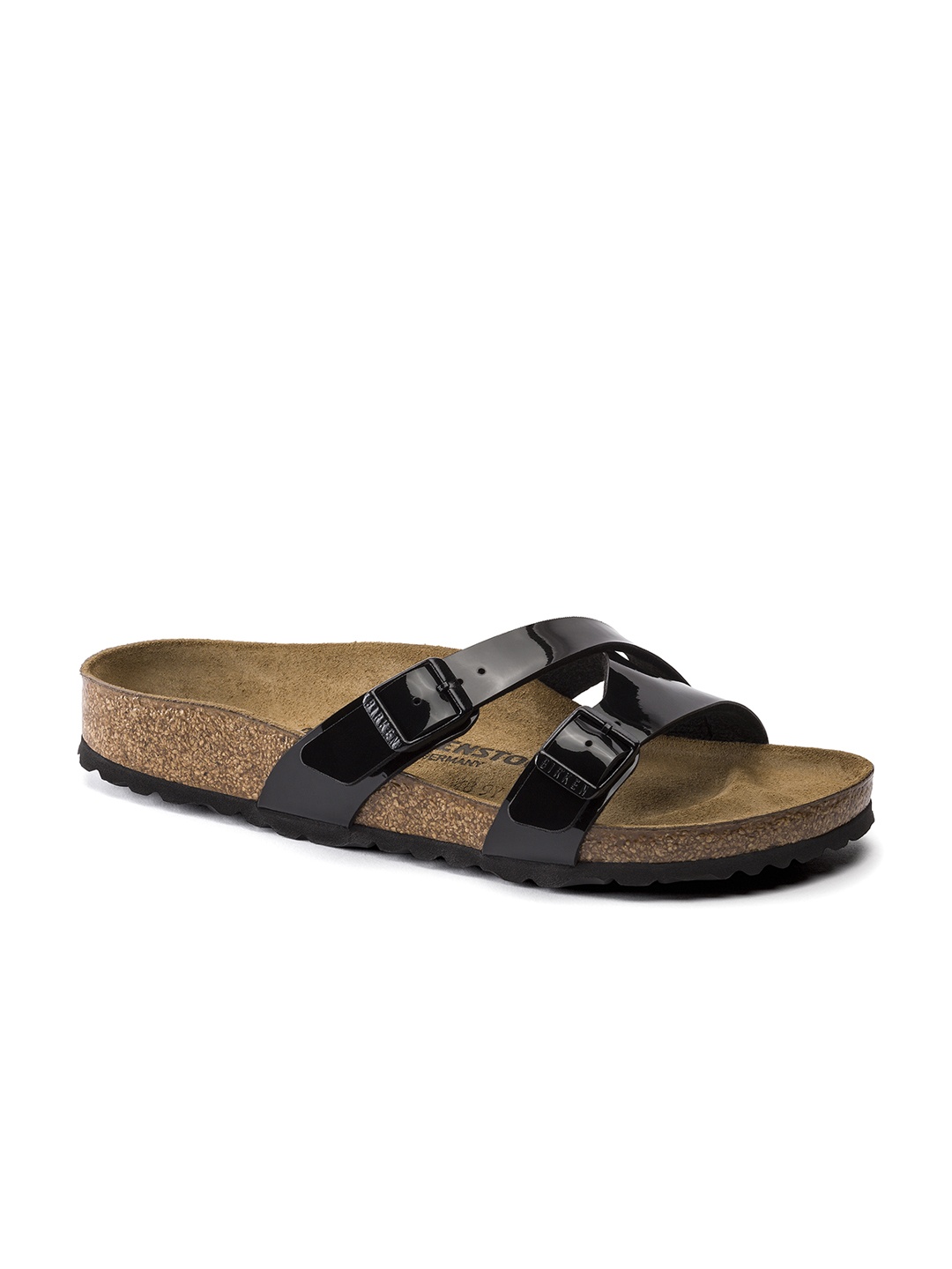 

Birkenstock Women Black Solid Yao Birko-Flor Open Toe Narrow Width Flats