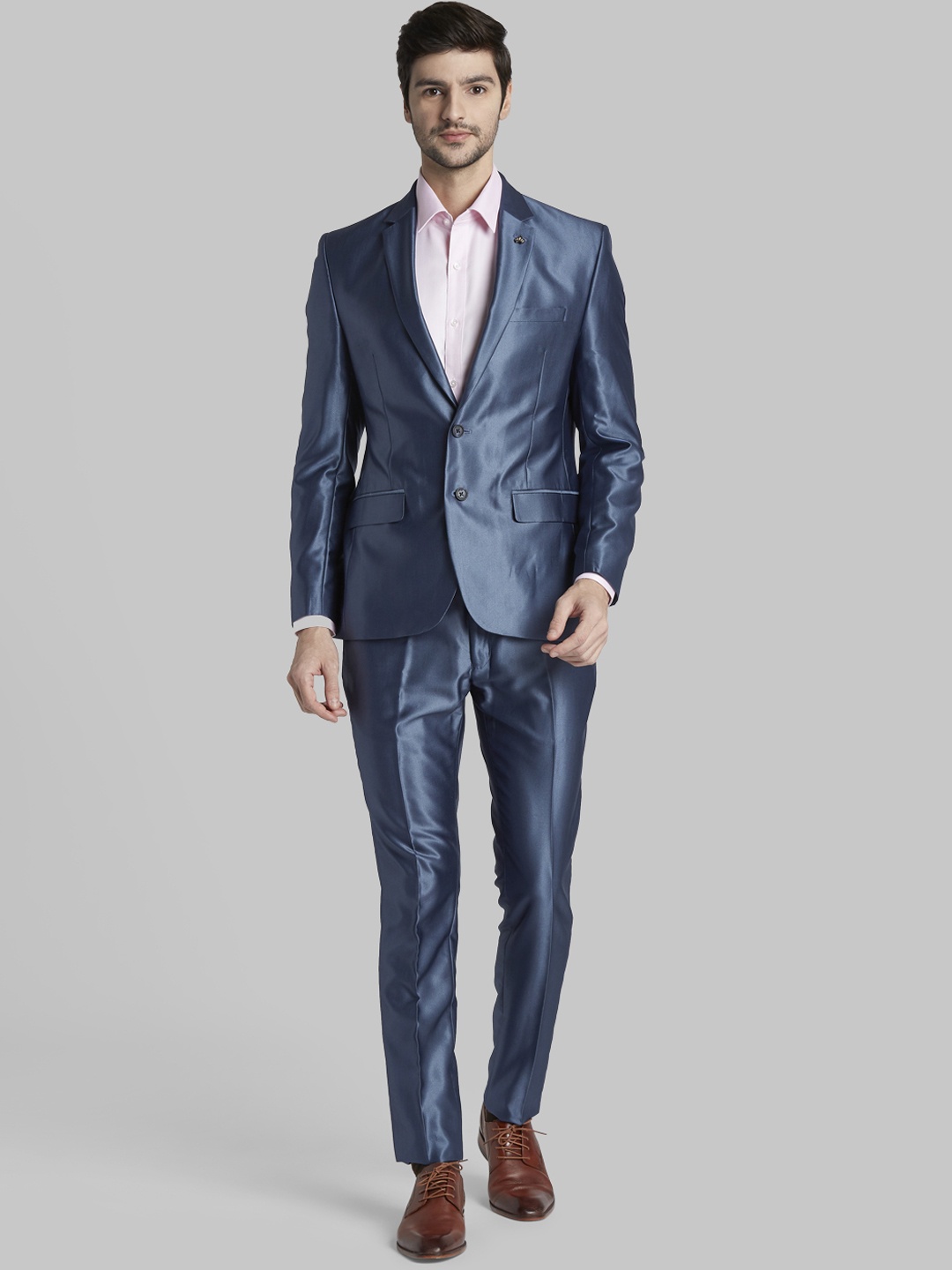 

Parx Men Blue Single Breasted Slim Fit 2 Piece Suit