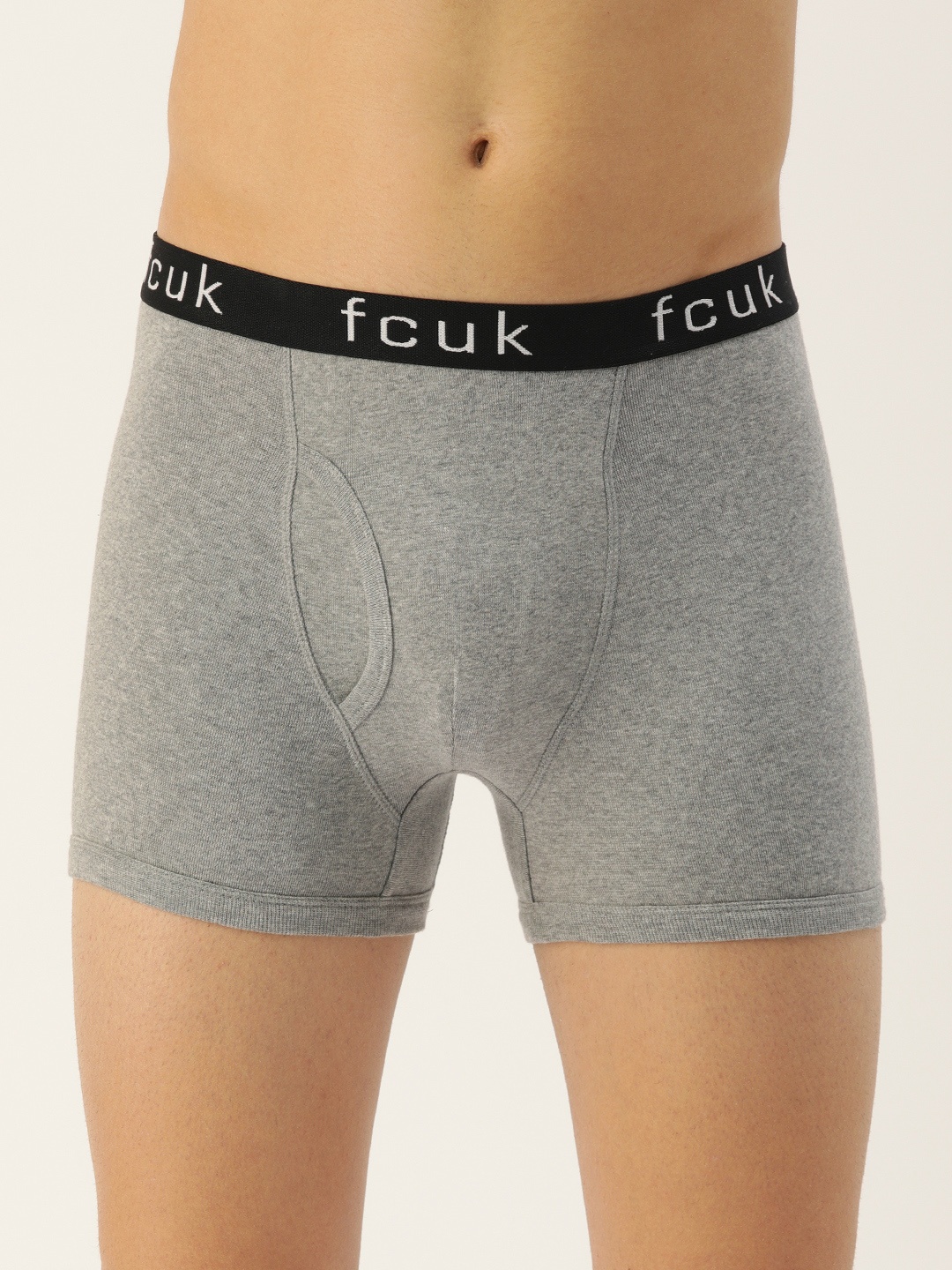 

FCUK Men Grey Melange Solid Trunks CTR22